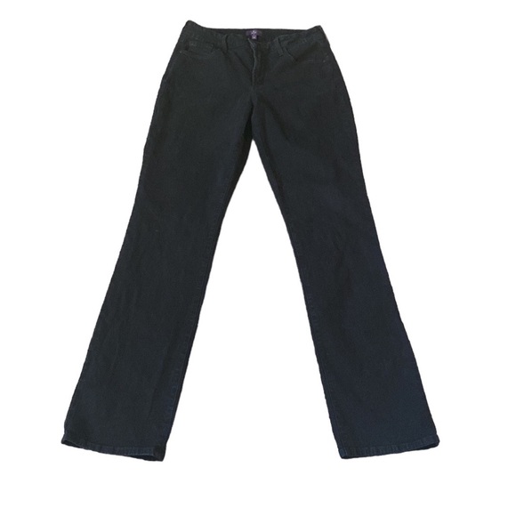 NYDJ Denim - NYDJ Straight Black Lift Tuck Technology Jeans 10